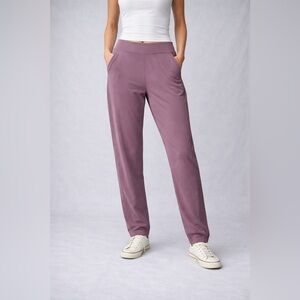 Athleta Pants Size 10 Brooklyn Mid Rise Ankle Stretch Pockets Mauve Pink